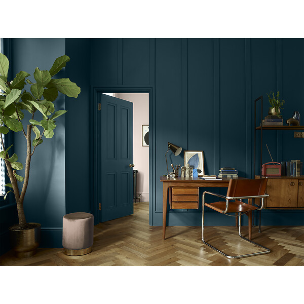 DULUX VALENTINE - Peinture murs&boiseries Valentine  Mat Velouté Tumulte Marine 0,125L - large