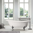 ROGIER & MOTHES - Baignoire sur pieds rétro en fonte LIVINGSTON Blanche 170 cm Pieds chromés - vignette