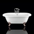 ROGIER & MOTHES - Baignoire sur pieds rétro CHELSEA Blanche 154 cm Pieds d'Aigle Cuivre rouge vieilli - vignette