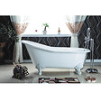 ROGIER & MOTHES - Baignoire sur pieds rétro en fonte petite taille ASHFORD Blanche 138 cm Pieds blancs - vignette