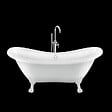 ROGIER & MOTHES - Baignoire sur pieds rétro DARLINGTON Blanche 175 cm Pieds de Lion Blancs - vignette