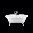 ROGIER & MOTHES - Baignoire sur pieds rétro CHELSEA Blanche 154 cm Pieds de Lion Blancs - vignette