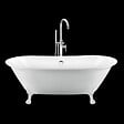 ROGIER & MOTHES - Baignoire sur pieds rétro SURRY HILLS Blanche 165 cm Pieds de Lion Blancs - vignette