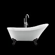 ROGIER & MOTHES - Baignoire sur pieds rétro BALMAIN Blanche 161 cm Pieds d'Aigle Noirs - vignette