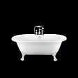 ROGIER & MOTHES - Baignoire sur pieds rétro CHELSEA Blanche 170 cm Pieds de Lion Blancs - vignette