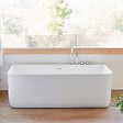 SANYCCES - Baignoire design semi-îlot rectangulaire TRENTO MURO blanche 175 cm  Sans option - vignette