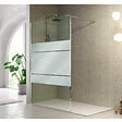 KASSANDRA - Paroi de douche fixe FRESH verre sérigraphié 110 cm - vignette