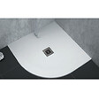 SANYCCES - Receveur de douche 90 x 90 cm extra plat LOGIC surface ardoisée semi-circulaire blanc - vignette