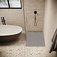 STANO - Receveur de douche 90 x 140 cm extra plat gris LUCIA en SoliCast® surface ardoisée - vignette
