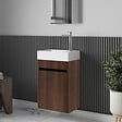 STANO - Meuble lave-main salle de bain design MESSINA largeur 45 cm noyer - vignette