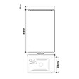 GODART - Meuble lave mains wc noir mat sans robinetterie - l.42.5 X H. 72.5 cm - pour robinetterie à gauche - Austral - vignette