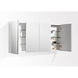 STANO - Armoire de toilette bloc-miroir SIENA largeur 144 cm blanc laqué - vignette
