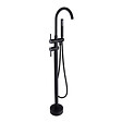 VALAZ - Robinet mitigeur baindouche sur pied CALGARY noir mat - vignette