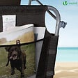 VOUNOT - Transat pare soleil Textilene et range magazine Lot de 2 pcs Noir - vignette