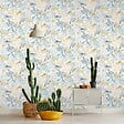 LUTECE - Perroquet graphique bleu - 0,53x10,05m - vignette