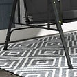 OUTSUNNY - Balancelle de jardin 3 places grand confort - toit réglable, 2 tablettes latérales, coussins - acier polyester anthracite - vignette