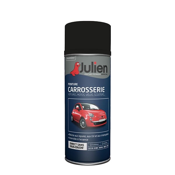 JULIEN - Peinture carrosserie - Noir profond nacre - Métal - 400ml - large