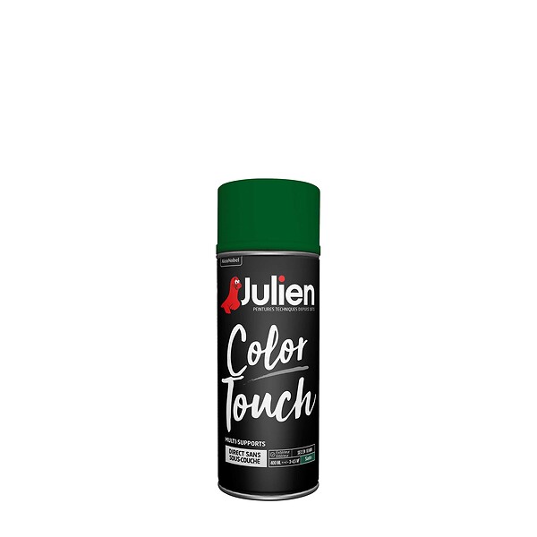 JULIEN - Peinture aerosol Color Touch - Vert Basque RAL 6005 - Satin - 400ml - large