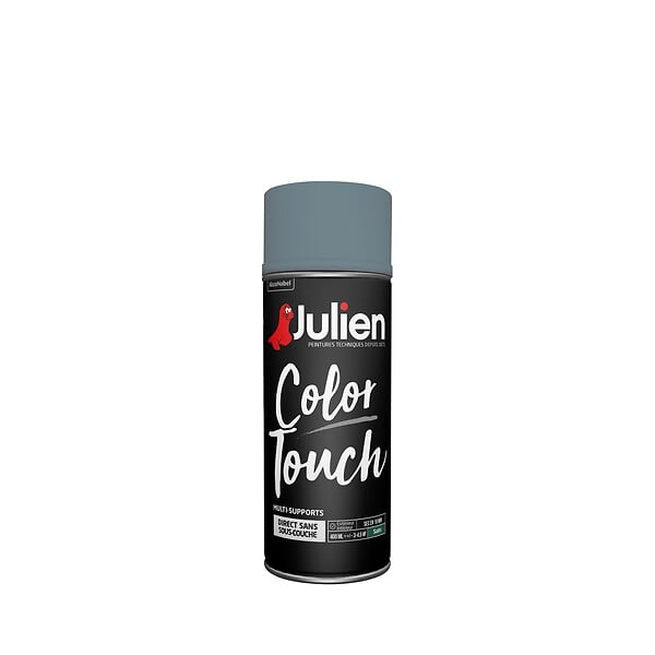 JULIEN - Peinture aerosol Color Touch - Bleu Gris  - Satin - 400ml - large