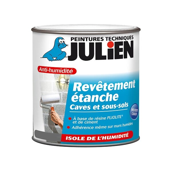 JULIEN - Revêtement étanche cave et sous-sols - Blanc mat - 2,5L - large