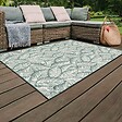 OVIALA - Tapis d'extérieur en polypropylène 200 x 290 cm vert - Folia - vignette