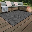 OVIALA - Tapis d'extérieur en polypropylène 160 x 230 cm noir - Folia - vignette