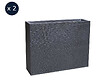 EDA - 2 Jardinières rectangulaire Graphit - 99,5 x 29,5 x 78,5 cm - 63 L - Gris anthracite - Eda - vignette