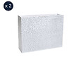 EDA - 2 Jardinières rectangulaire Graphit - 99,5 x 29,5 x 78,5 cm - 63 L - Blanc cérusé - Eda - vignette
