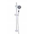 PERFECTLINE - Set de douche avec douchette 3 jets, flexible et barre de douche blanc - vignette