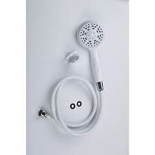 PERFECTLINE - Kit douchette support mural ABS Blanc 3 jets - large