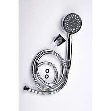PERFECTLINE - Set de douche avec douchette 5 jets - Chrome - Flexible 1,75 m - large