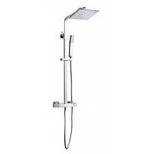 PERFECTLINE - Colonne de douche thermostatique - Chrome - 20x20cm - large