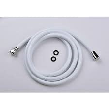 PERFECTLINE - Flexible de douche PVC - Blanc 1,5m - Raccord anti-twist - large