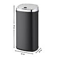 KITCHEN MOVE - Poubelle automatique inox LARGO noir 42L - vignette