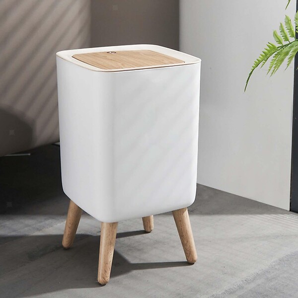 KITCHEN MOVE - Poubelle de salle de bain push MALMO 10L - large