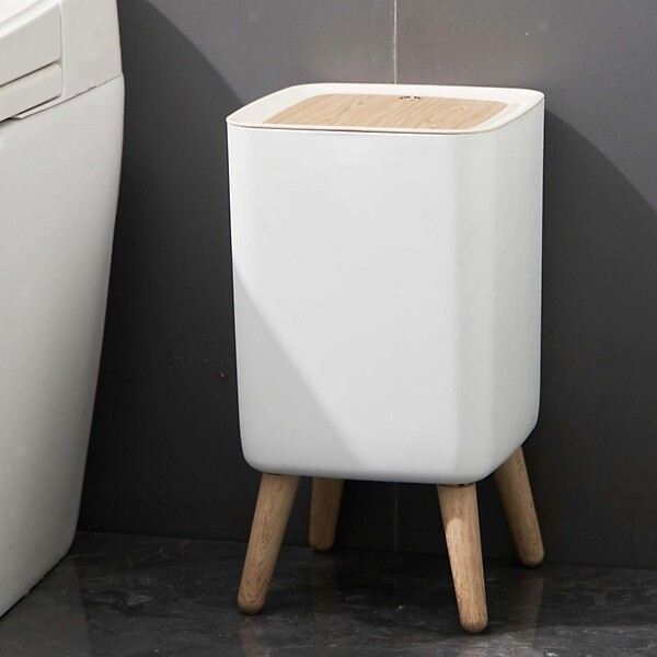 KITCHEN MOVE - Poubelle de salle de bain push MALMO 10L - large