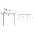 GODART - Meuble lave mains effet bois et noir avec porte serviette pour toilette - vignette