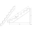 DECKLINEA - Limon 7 Marches Escalier Pin Traite - Escalier Extérieur - Pré-entaillé - vignette