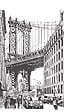 GRANDECO - Papier peint panoramique Brooklyn Bridge - L.159xH.280cm - vignette