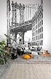GRANDECO - Papier peint panoramique Brooklyn Bridge - L.159xH.280cm - vignette