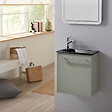 PLANETE BAIN - Pack lave-mains Vert avec lave-mains extra fin noir- Robinetterie Eau froide à gauche - L.42.5 X H. 48.6 cm - Hanos - vignette