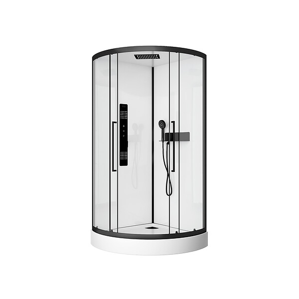 AURLANE - Cabine de douche 1/4 de cercle ROND - 90x90x217cm - FACTORY 2 ROUND - large