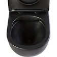 GODART - Pack WC suspendu avec lave-mains intégré + cuvette gain de place sans bride corolla Noir mat - vignette