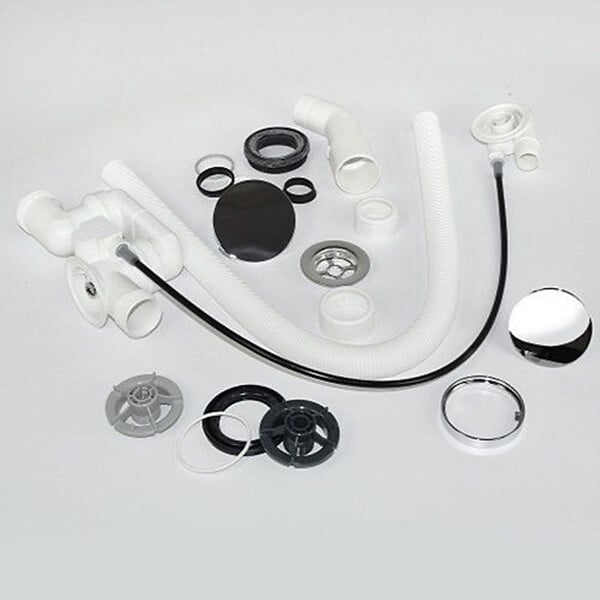 VILLEROY ET BOCH - Villeroy & Boch Vidage et trop plein de baignoire allongé chrome - large