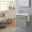 PLANETE BAIN - Pack lave-mains Vert avec porte serviette - Mitigeur à gauche - L.48 X H. 52.5 cm - Houston - vignette