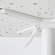 OVIALA - Ensemble table terrasse terrazzo et 2 chaises blanc - Opéra - vignette