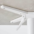 OVIALA - Ensemble table de terrasse stratifié marbre beige et 2 fauteuils blanc - Opéra - vignette