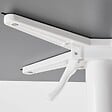 OVIALA - Ensemble table 60 cm noir et 4 chaises en métal blanc - Opéra - vignette