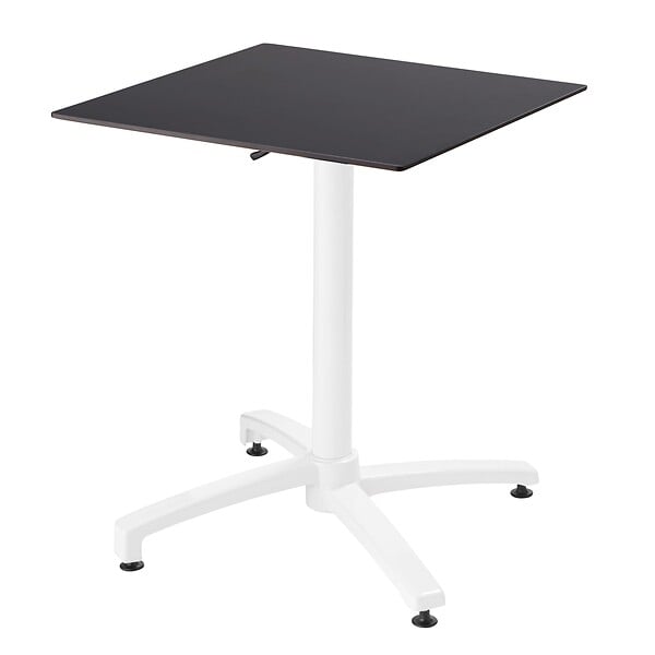 OVIALA - Ensemble table de terrasse noir et 2 fauteuils gris - Opéra - large
