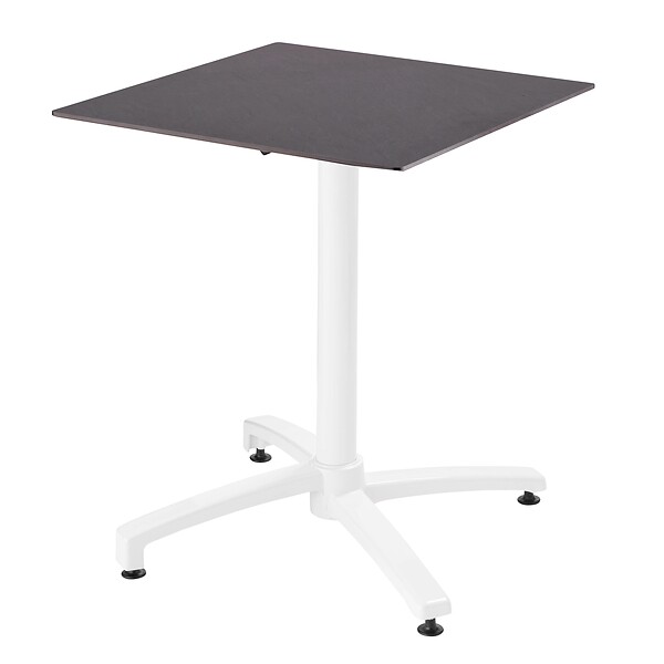 OVIALA - Ensemble table de terrasse ardoise et 2 fauteuils blanc - Opéra - large